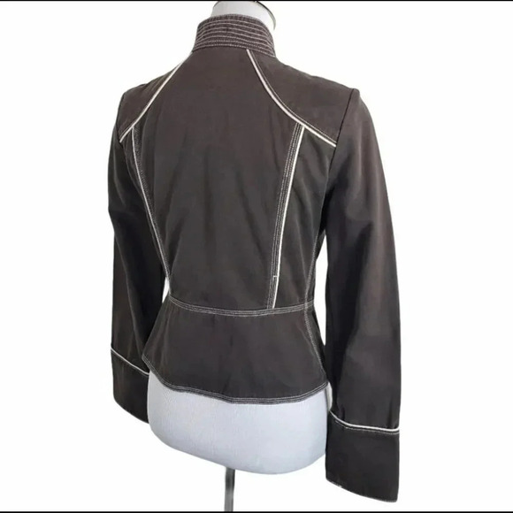 Mossimo S‎ brown/white fitted boho blazer/jacket - Picture 3 of 6